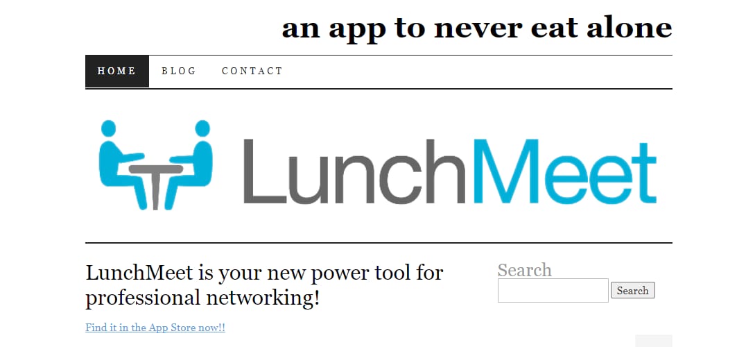 LunchMeet homepage