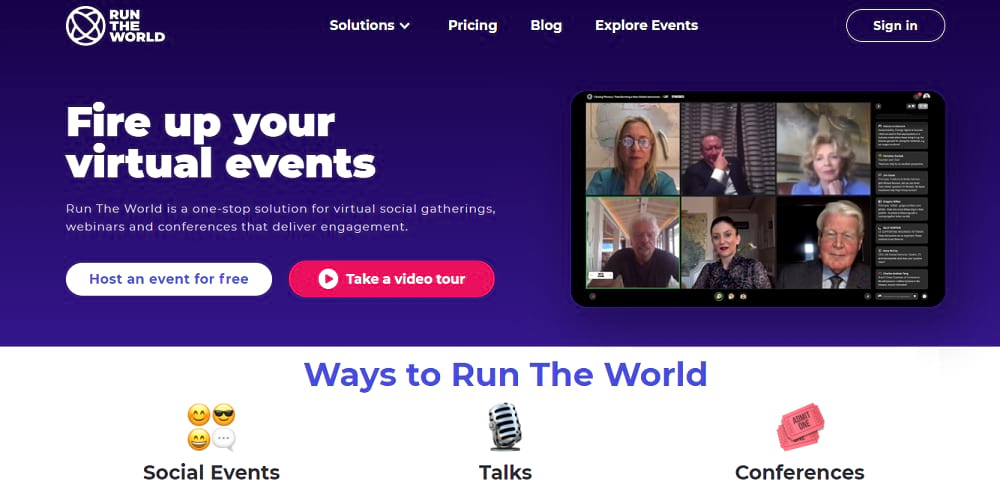 Run The World homepage