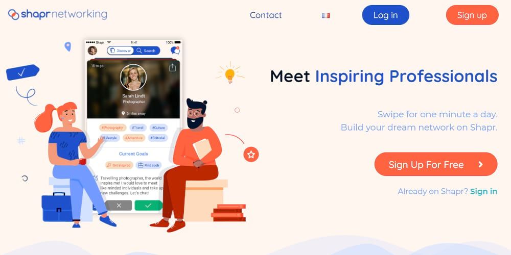 Shapr homepage