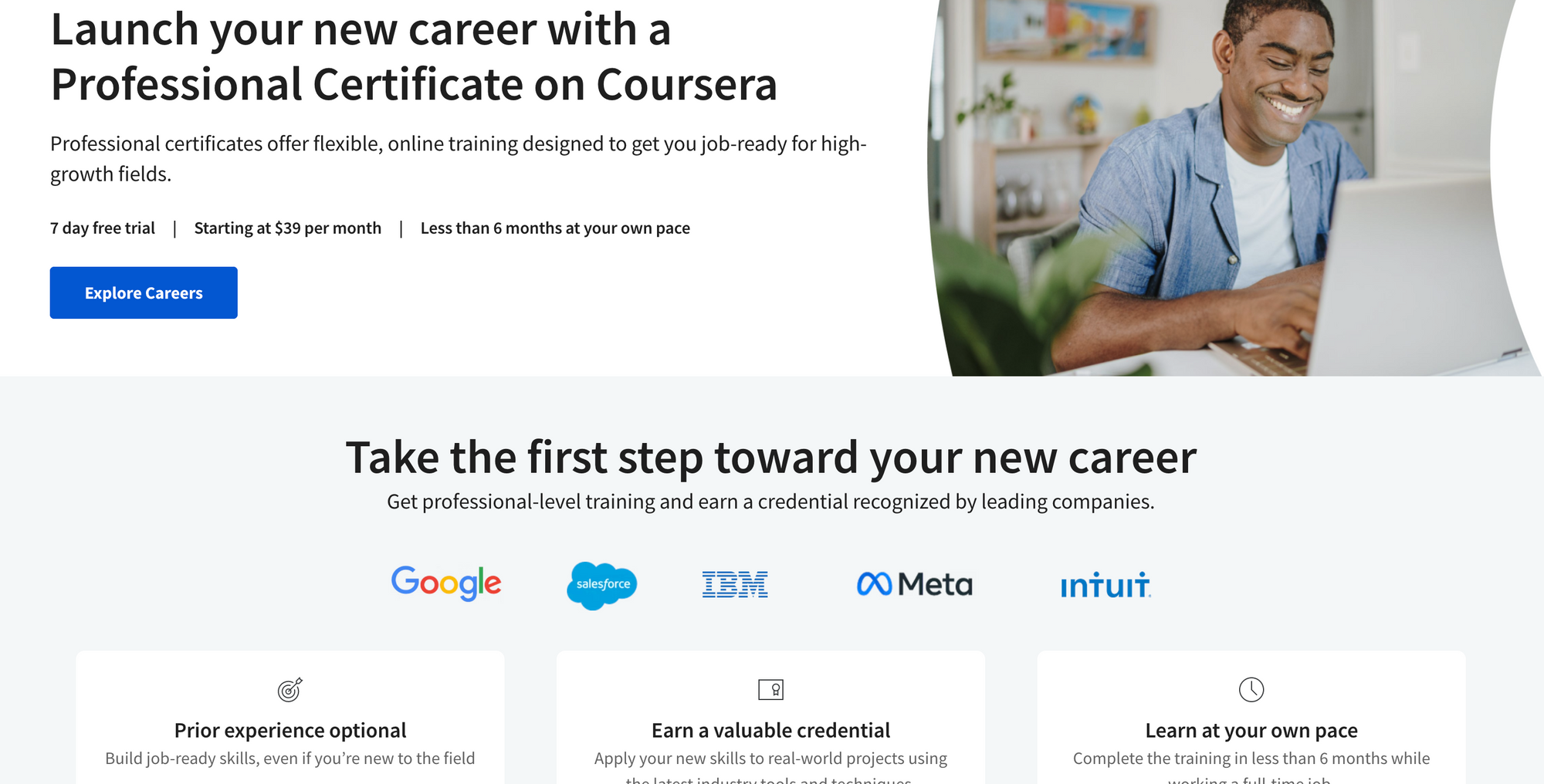 Coursera new career courses and certifications