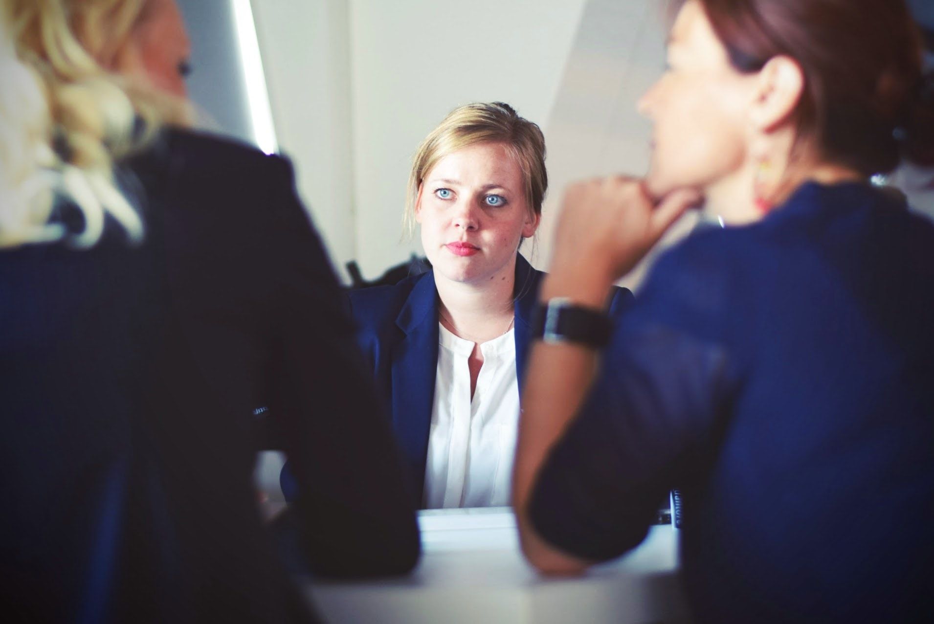 three women discussing - job outplacement